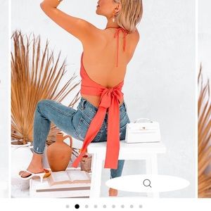 Vici open back crop top